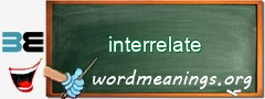 WordMeaning blackboard for interrelate